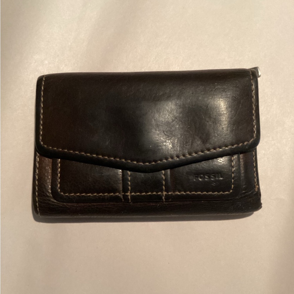 Fossil Dark Brown Leather Wallet